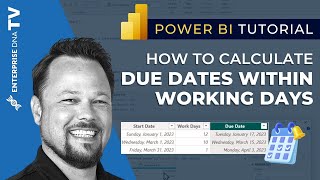 how to calculate due dates within working days in power bi