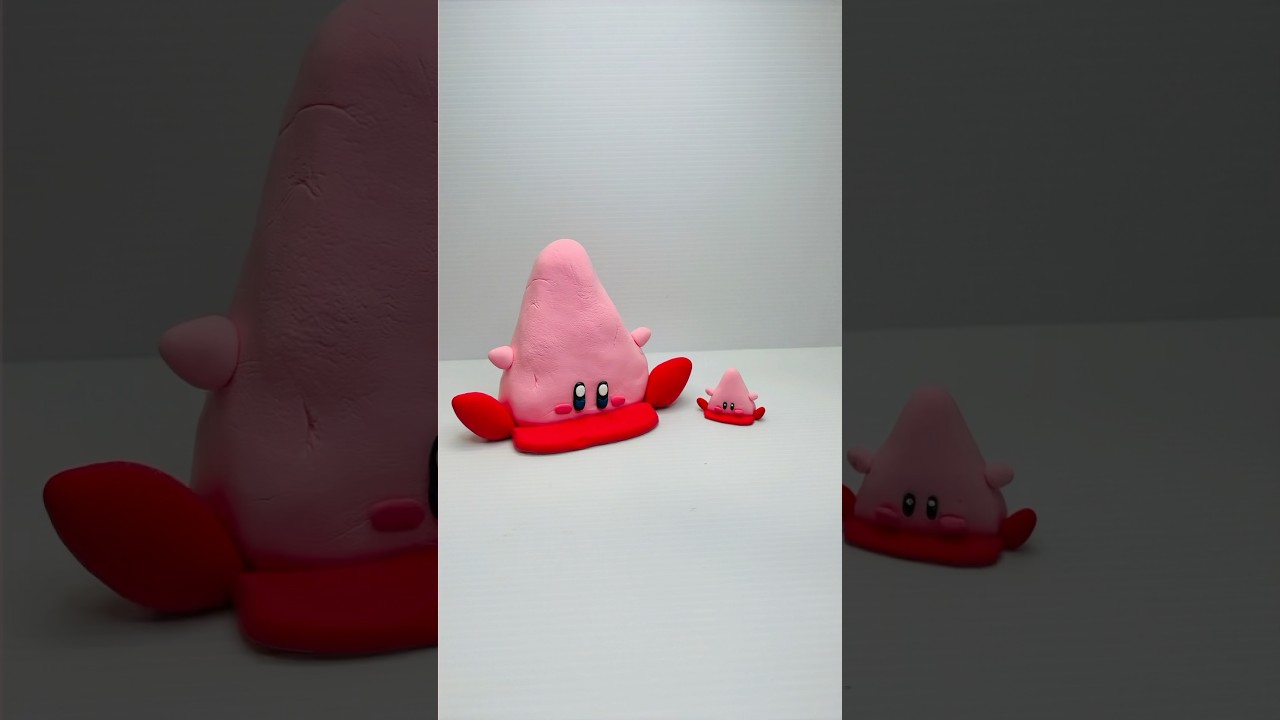 Baby Kirby Learns Cone Mouth Mode from Kirby! 🔺