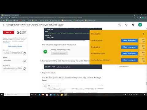 Using BigQuery and Cloud Logging to Analyze BigQuery Usage | Qwiklabs [GSP617]