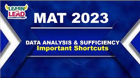 FEB MAT MBA 2023 | Data Analysis & Sufficiency | Shortcuts | Must Watch Video #mat2023