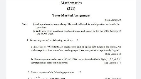 Assam State open School (ASOS) Mathematics assignment 2022// @letslearnNgrow