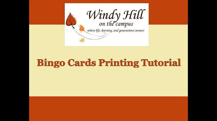 Easy Guide: Printing Bingo Cards at Windy Hill Senior Center