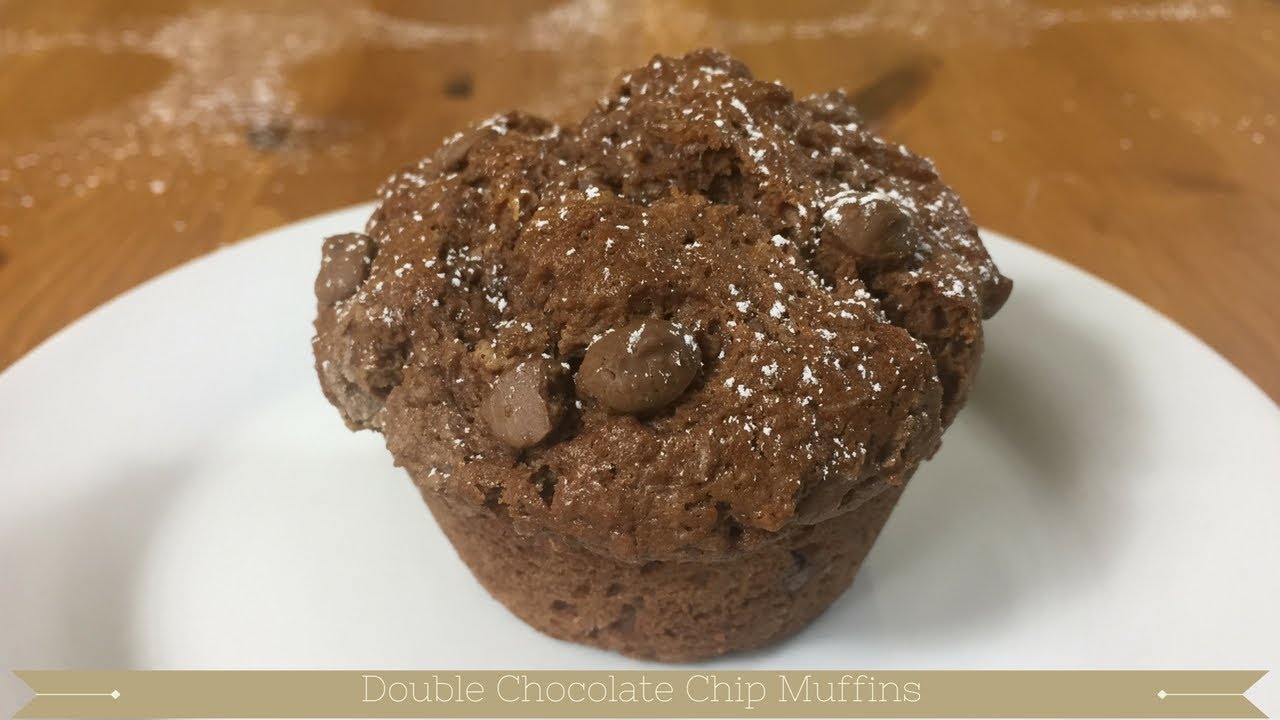 Double chocolate chip muffins Chocolate chip muffin recipe uk YouTube