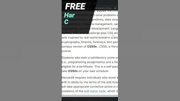 FREE Computer Science Course from Harvard University Online