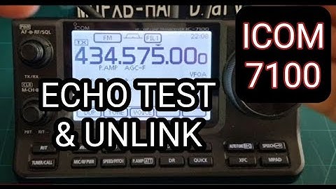 ICOM IC-7100 ECHO TEST - LINK STATUS COMMAND, UNLINK COMMAND