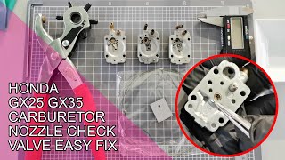 VTECH 35  Honda GX25 GX35 Carburetor Nozzle Check Valve Easy Fix