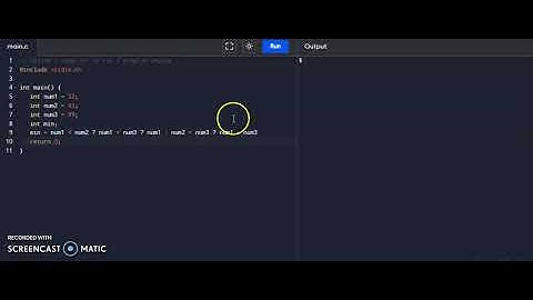 C Program to find the smallest of the given three numbers using conditional operator