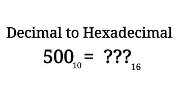 Đổi hệ thập phân sang hệ thập lục phân | decimal to hexadecimal
