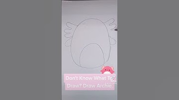 Drawing Archie Squishmallow. (Easy)