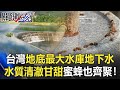 【台缺水危機】救命水就在這！台灣地底最大水庫「地下水」 水質清澈甘甜蜜蜂也齊聚！【關鍵時刻】20210420-3 劉寶傑 黃世聰