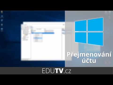 Video: Jak Změnit Uživatelské Jméno Počítače