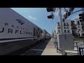 VR180 - Amtrak Pacific Surfliner Train #774 Southbound in Oceanside CA - June 20th 2020
