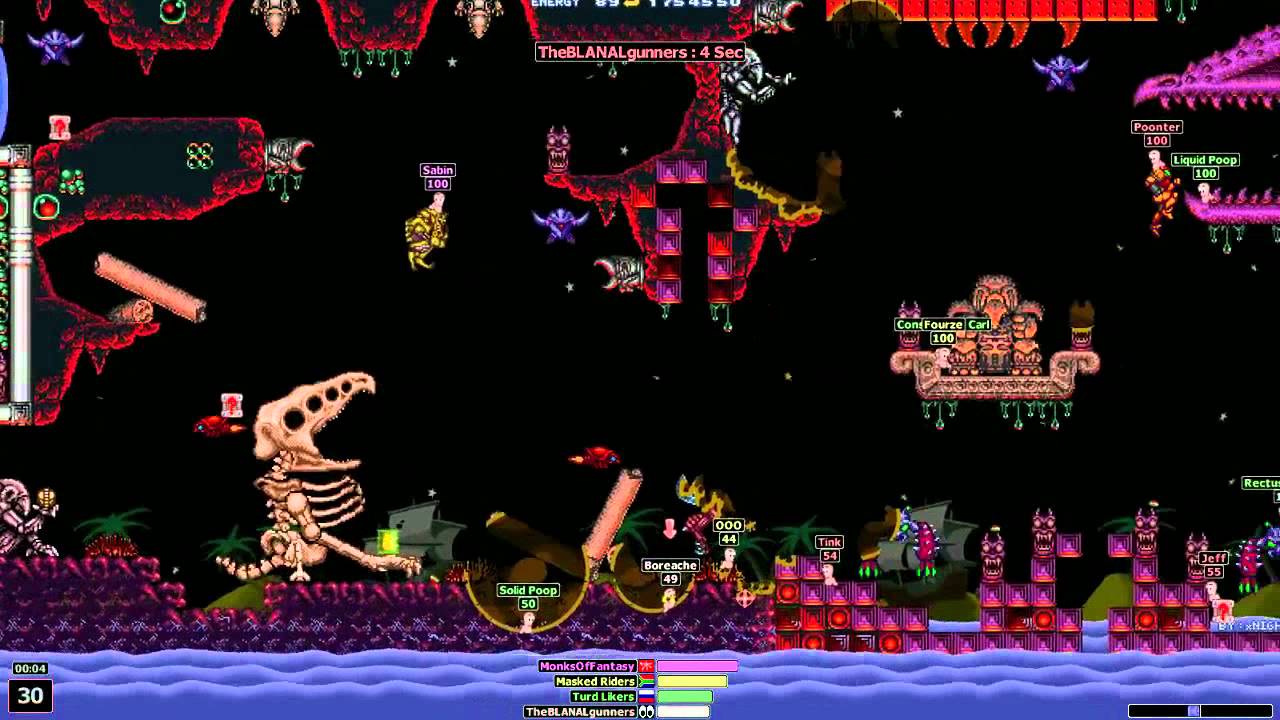 Let's Play: Worms armageddon custom maps - super metroid part1 - YouTube