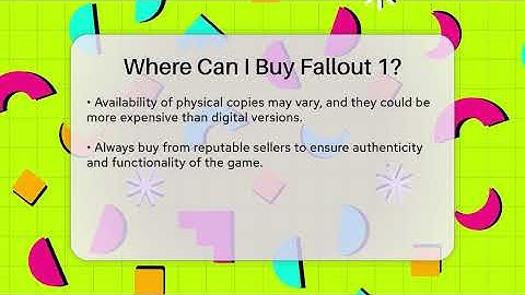 Where Can I Buy Fallout 1? - The SciFi Reel