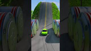 Chicken Car & School Bus Vs Crush Trap - Beamng.drive