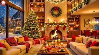 Relaxing Instrumental Christmas Music Playlist & Crackling Christmas Fireplace🎄Christmas Ambience