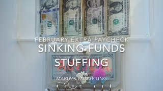 February 2021Sinking Funds Stuffing | February Extra Paycheck | 21 Year Old Budget