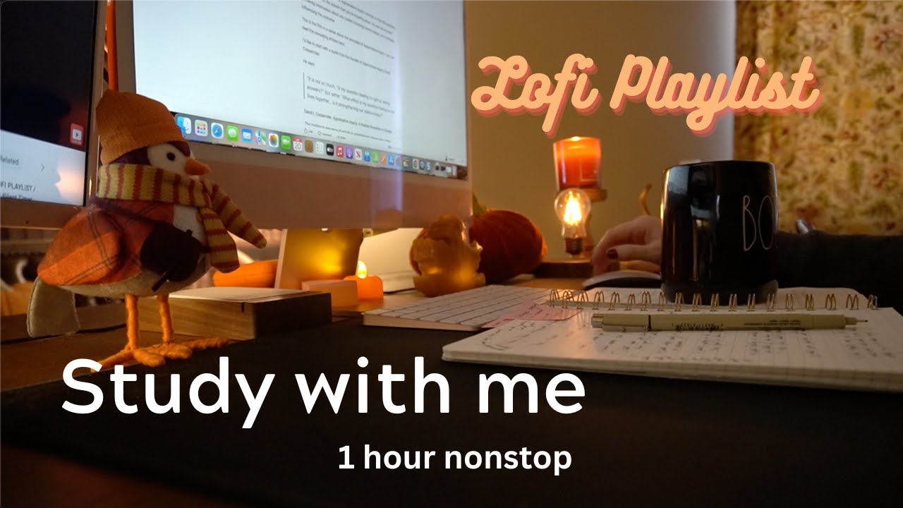 1 Hour Lofi Playlist / Study With Me / Silent Countdown Timer - YouTube