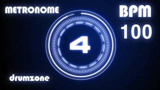 [드럼존] 메트로놈 100 BPM - Metronome - Click & Voice ( 1 hour )