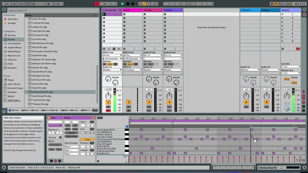 How to Make a Drum Loop with an Ableton Drum Kit - YouTube