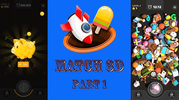 Match 3D - Matching Puzzle Game Walkthrough Part 1 From Level 1 to 4 by UDISCOGAME | Android Game