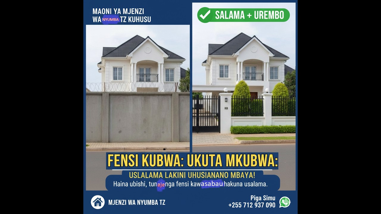 USIJENGE FENSI KUBWA! JINSI KUTA NDEFU ZINAVYO HARIBU MUONEKANO WA NYUMBA YAKO (Usalama vs Urembo)