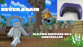 Playing bedwars on a controller (never again)