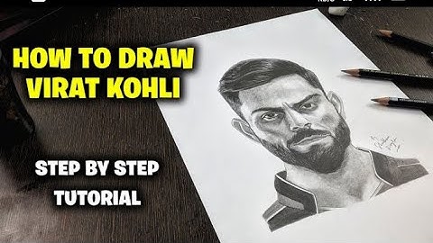 How to draw a Virat Kohli Step by Step sketch tutorial - Part 2 / Shading, Blending ( IPL 2021 RCB )