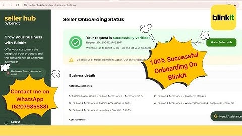 Blinkit seller Registration successful video | sell on blinkit | Blinkit seller