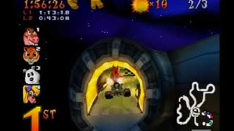 Crash Team Racing (PS1): Dingodile- Oxide Station: CTR Challenge (Walkthrough)