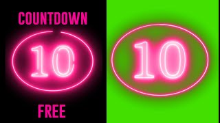 Green Screen PINK countdown , Chroma Key countdown PINK   timer, 10 seconds, pantalla verde