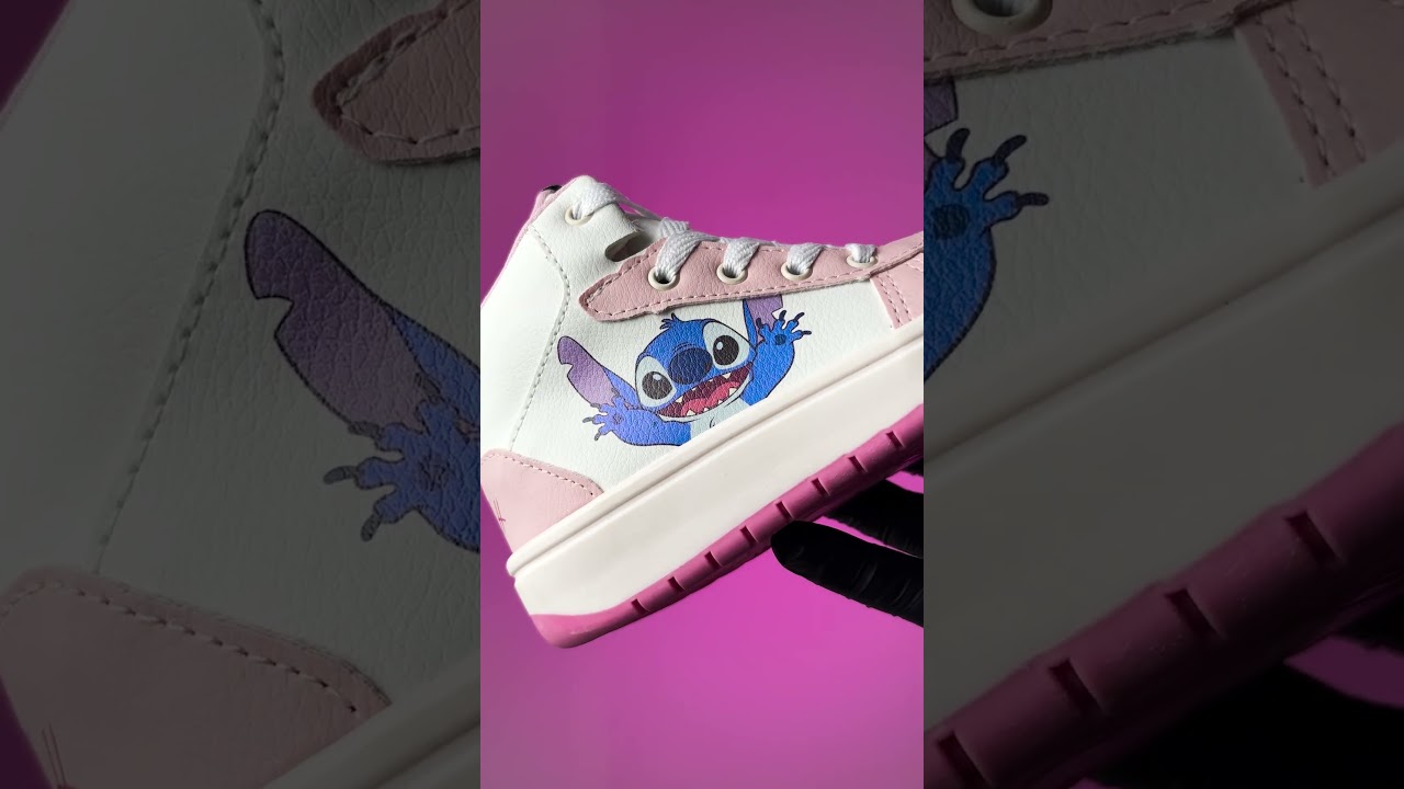 Tênis Disney Casual Stitch Juvenil Cano Alto