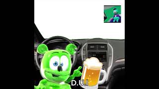 Gummy bear in a car and he runs on violent Vincent and violent Vincent dies