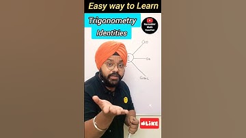 Easy Trick to learn Trigonometry Identities| Trigonometry trick | #shorts #trigonometry #learnmaths