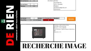 #4 Gestion d'entreprise fiche de produit avec recherche d'image | Tutoriel Excel
