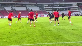 Begini Kondisi Rumput Yang Sesungguhnyaperdana Timnas Jepang Jajal Rumput Gbkh1 Sebelum Kick Off