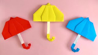 折り紙 簡単 可愛い 傘 折り方 Origami Easy Cute Umbrella Paper Craft DIY 梅雨 6月 종이접기 우산 折纸 雨伞 摺紙 оригами Зонт