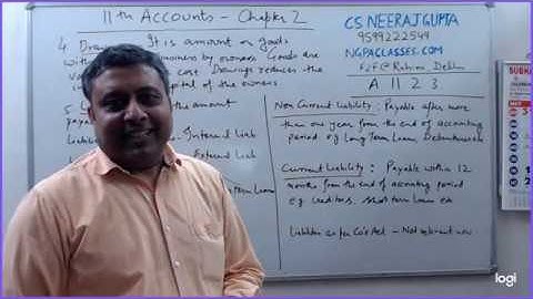 Accounts Class 11.2.3 Drawings, Liablity | CS Neeraj Gupta | NGPA Classes Rohini Delhi