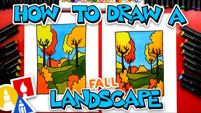 How To Draw A Beach Landscape - Art For Kids Hub 