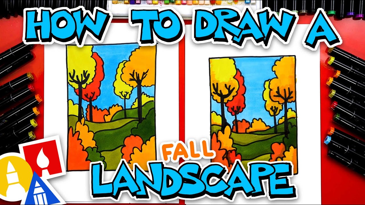 How To Draw A Fall Landscape - version 2 