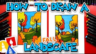 how to draw a fall landscape version 2