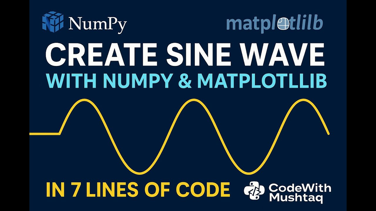 Create Sine Wave with NumPy and Matplotlib in 7 Lines of Code - YouTube