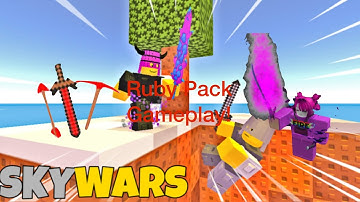 Ruby Pack Gameplay!!! (Roblox Skywars)