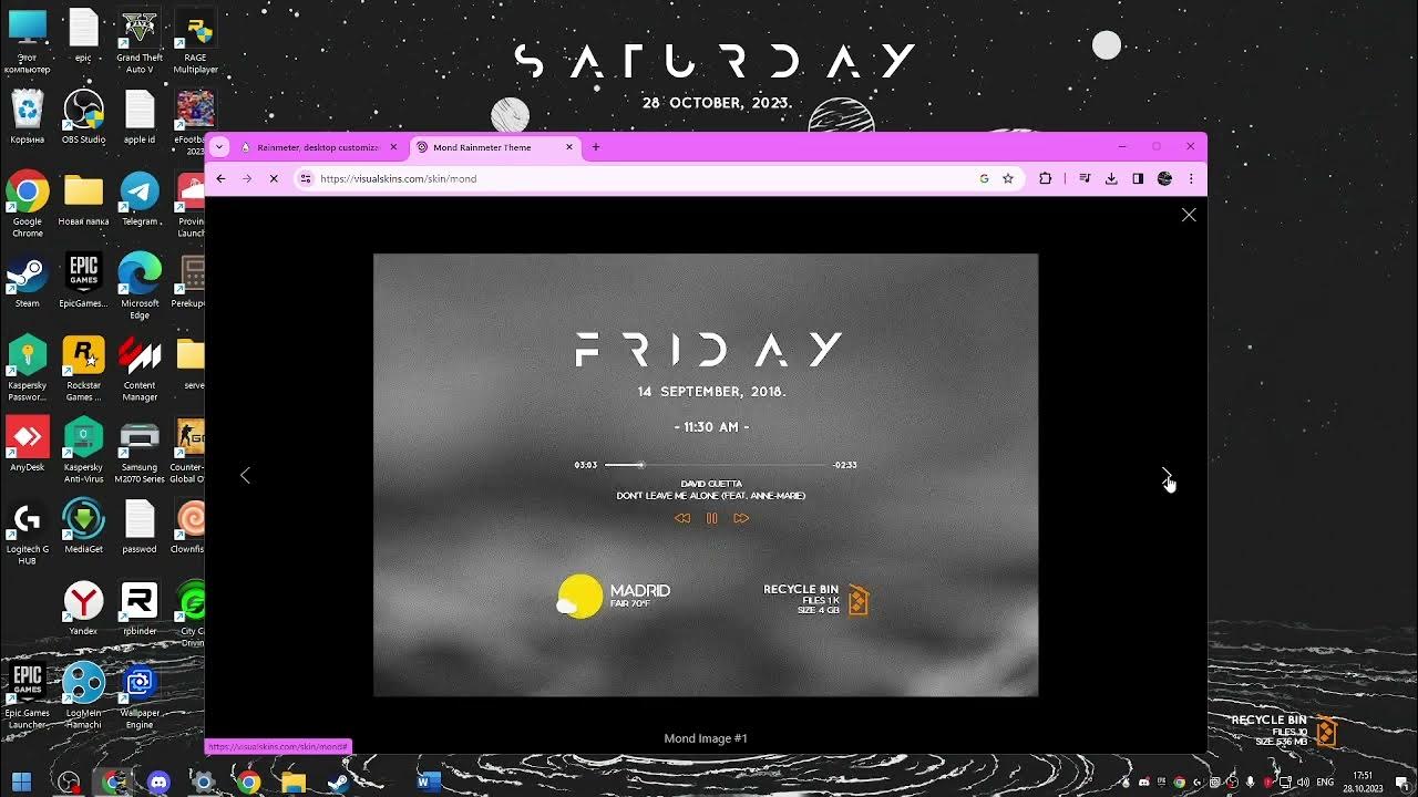 Календарь скайрим. Rainmeter скины. Skins mond. Mond rainmeter theme. Rainmeter скины.