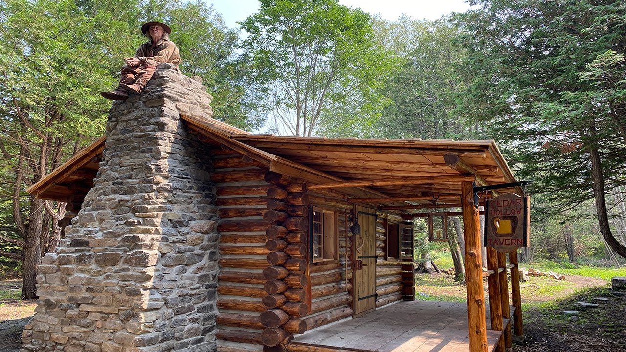 How to build a stone fireplace for a cabin