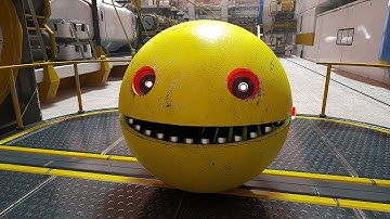 Robot Pacman vs Spiky Monster and Robot Cat: An Epic Sci-Fi Maze Challenge