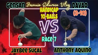 Jaybee Sucal Vs Wangbu Handicap (8-10 Wangbu) 10Balls Race-7