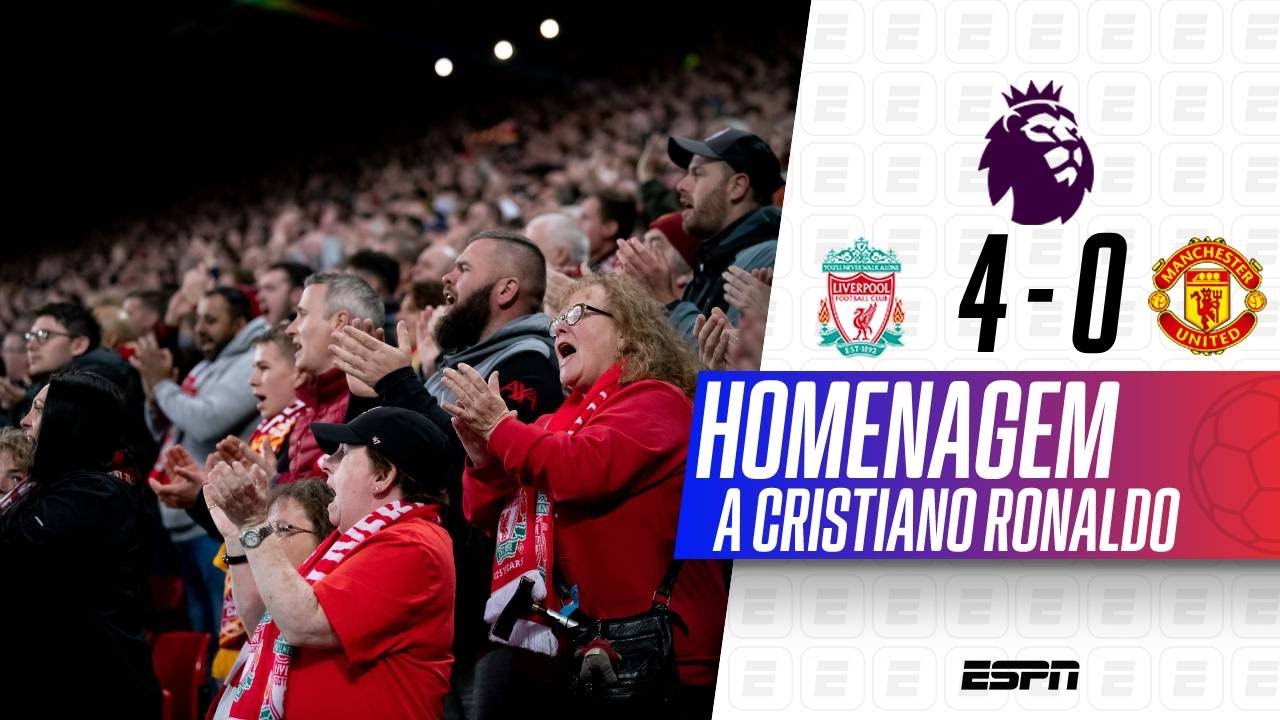 EMOCIONANTE! TORCIDA DO LIVERPOOL FAZ LINDA HOMENAGEM A CRISTIANO RONALDO, QUE PERDEU FILHO; VEJA