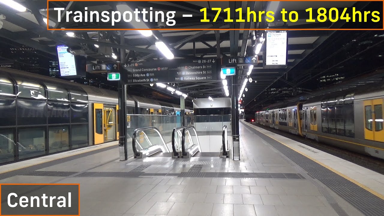 (Sydney) Central Station - Trainspotting from 1711hrs to 1804hrs (Friday Evening)