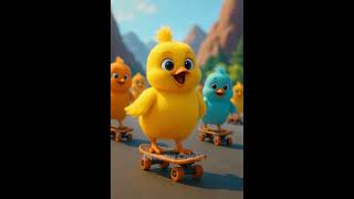 Skating Chicks Parade | Cute Cartoon Chick Adventure